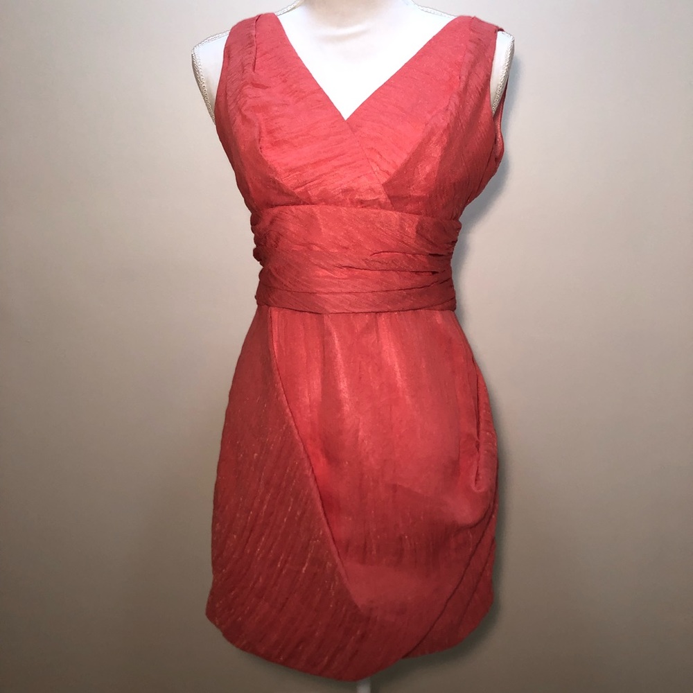Boutique coral sleeveless dress